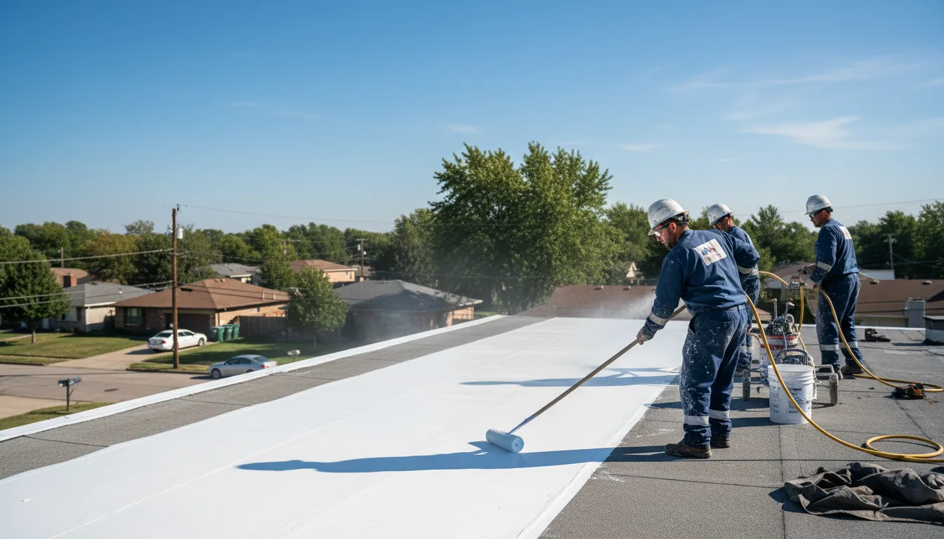 Commercial roof coating in Donovan, IL near me